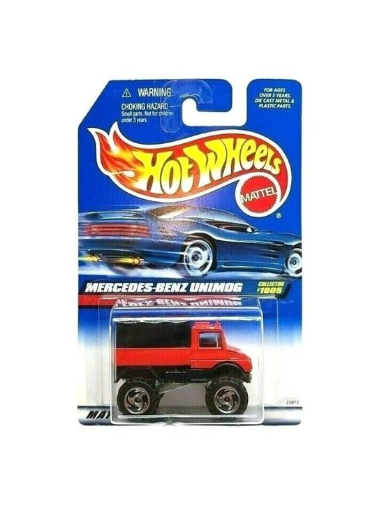 Hot Wheels Other - Vintage Die Cast Hot Wheels 1998 MERCEDES-BENZ UNIMOG 1005 Red/Black w/Chrome SB